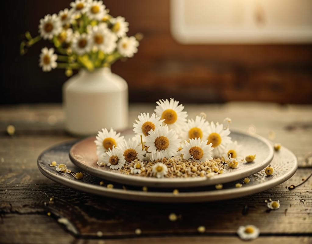 Kamomill blomma närbild